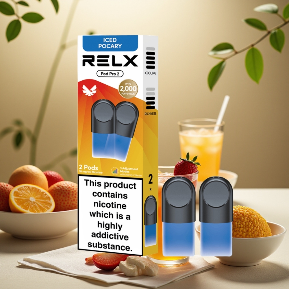 RELX Pod Pro 2 Nápoj-Mrazený Pocary 1,8% nikotínu, 600 potiahnutí, 1,9ml