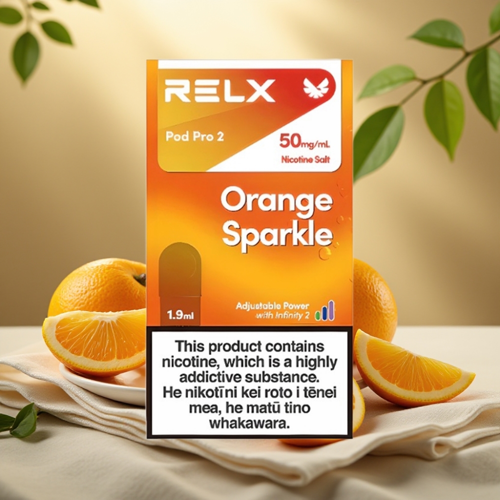 RELX Pod Pro 2 Oranžová Iskra 5%, 1.9ml, 600 fajok, 3 režimy