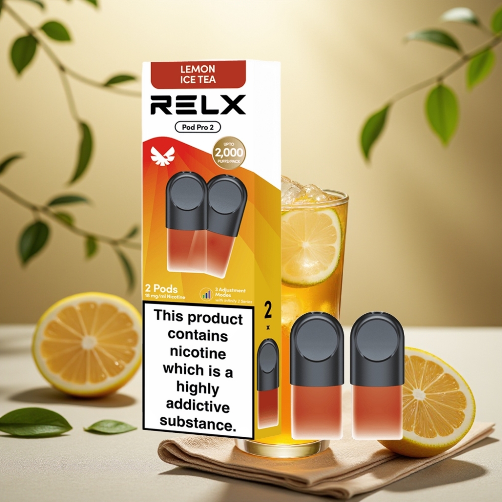 RELX Pod Pro 2 Čaj-Limóna Ľadový Čaj 1,8% nikotínu, 600 potiahnutí, 1,9ml